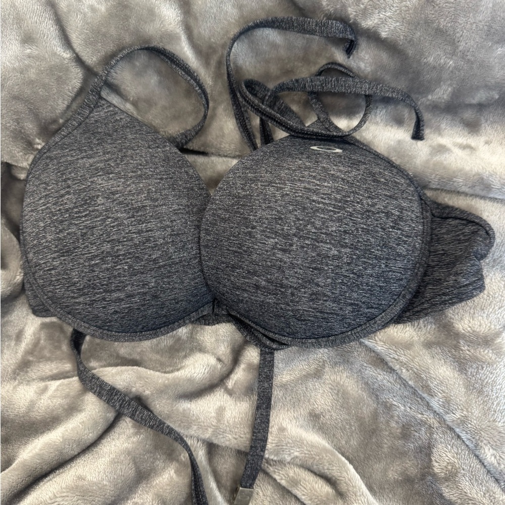 Women's Gray Oakley swim bikini top size medium